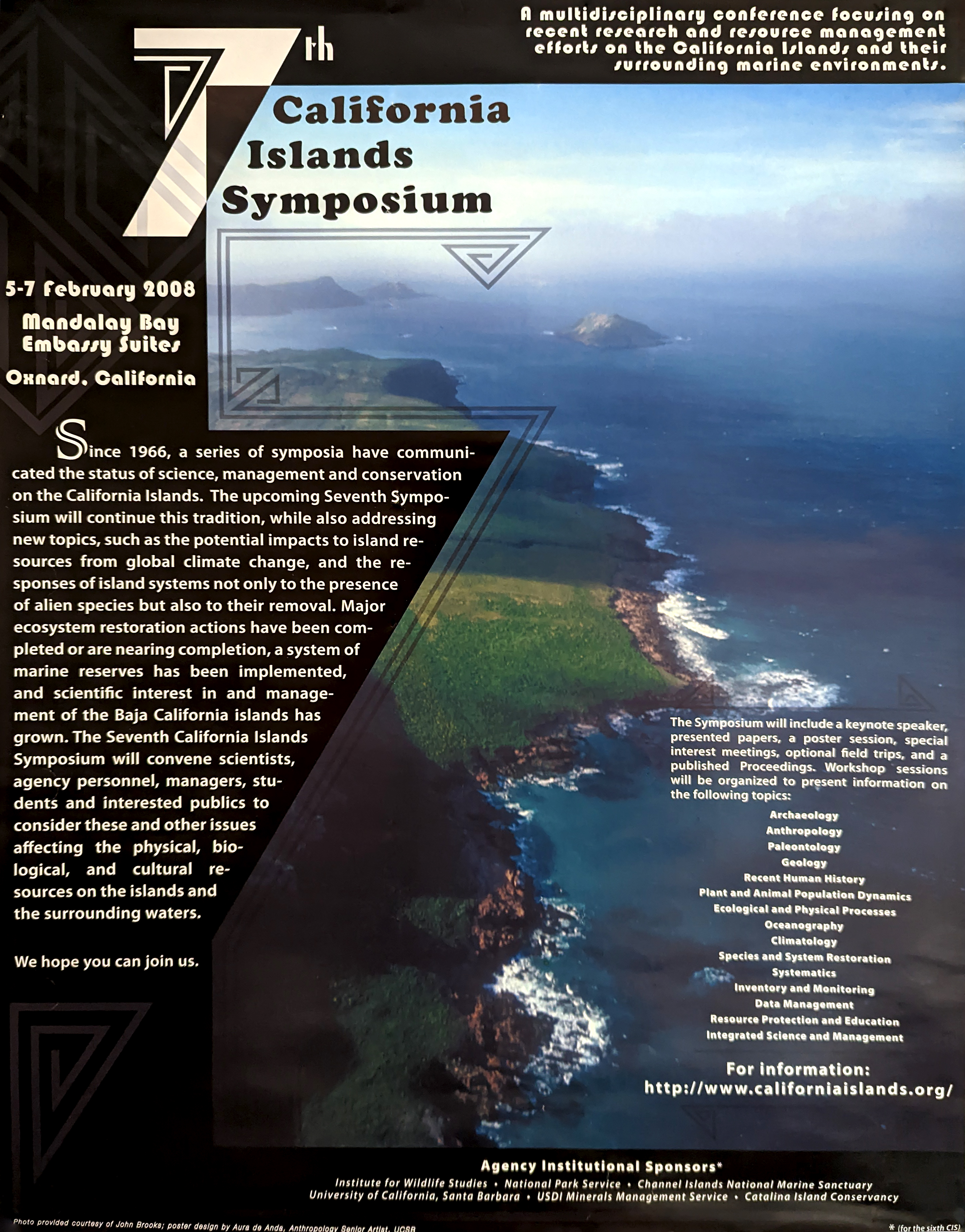 Poster for the 7th Annual California Islands Symposium