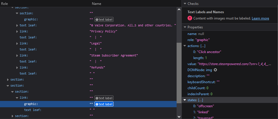 Devtools by Firefox screencap of non-labeled image