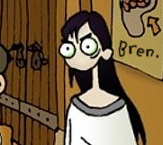 Picture of a DIFFERENT wild looking cartoon lady